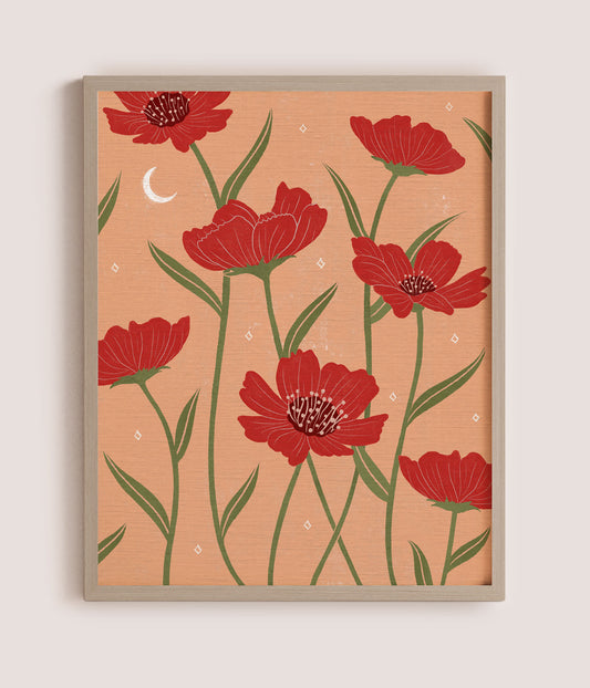 Crimson Red Flowers